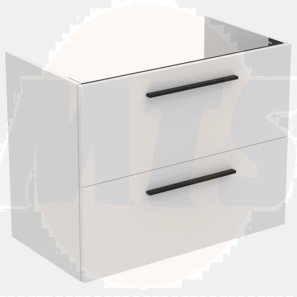 Ideal Standard  Ideal Standard i.life A 80cm wall hung vanity unit with 2 drawers (separate handles required), matt white  T5256DU