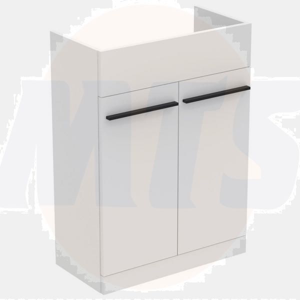 Ideal Standard  Ideal Standard i.life A 60cm semi countertop washbasin unit with 2 doors (separate handles required), carbon grey matt  T5262NV