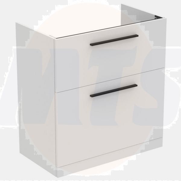 Ideal Standard  Ideal Standard i.life A 80cm floor standing vanity unit with 2 drawers (separate handles required), greige matt  T5274NH