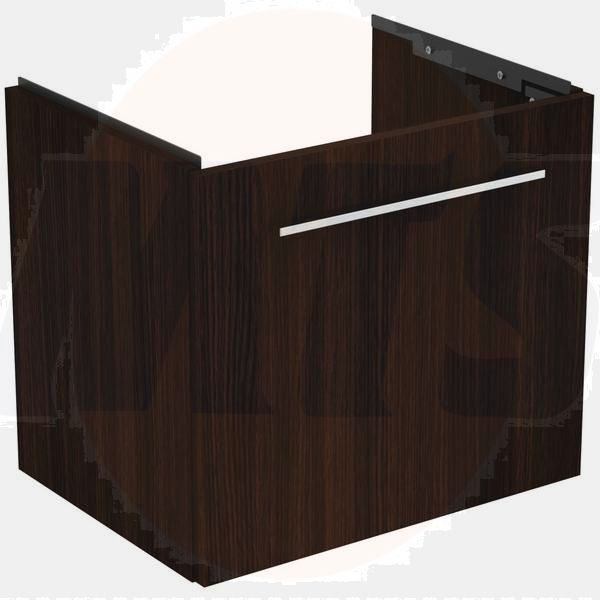 Ideal Standard  Ideal Standard i.life S 50cm compact wall hung vanity unit with 1 drawer (separate handle required), coffee oak  T5290NW