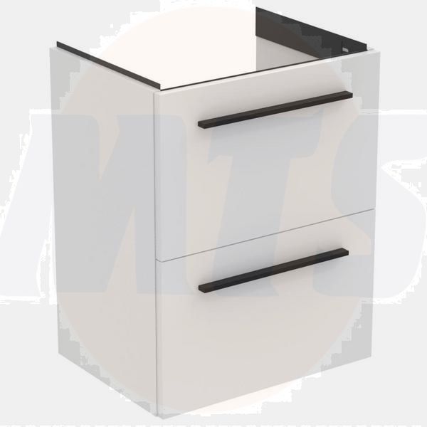 Ideal Standard  Ideal Standard i.life S 50cm compact wall hung vanity unit with 2 drawers (separate handles required), matt white  T5291DU