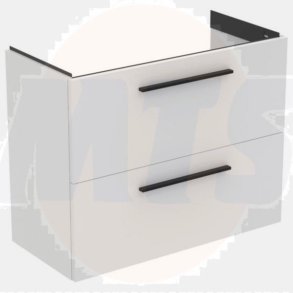 Ideal Standard  Ideal Standard i.life S 80cm compact wall hung vanity unit with 2 drawers (separate handles required), matt white  T5295DU
