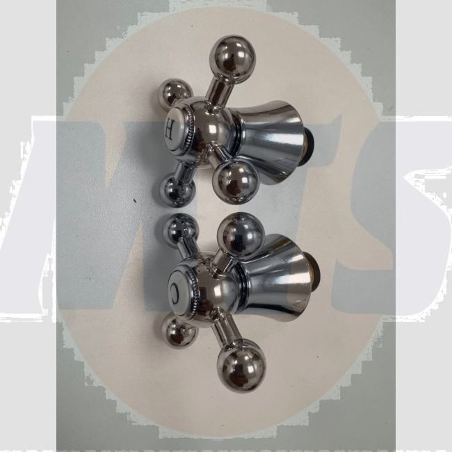 Bristan Basin Tap Reviver CHROME HANDLES ONLY NO CARTRIDGES (Hot & Cold Side) 3/4 Sold as pair TC58081HANDLE
