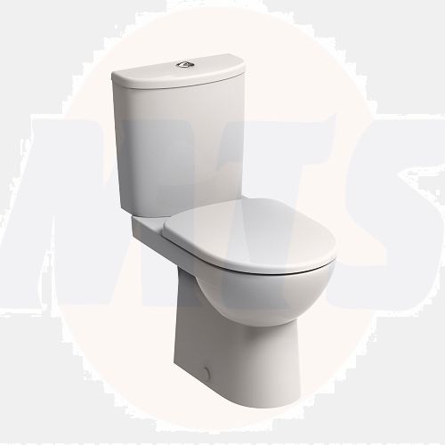TWYFORD E100 TOILET SEAT AND COVER ,PLASTIC BOTTOM FIX HINGE E17810WH
