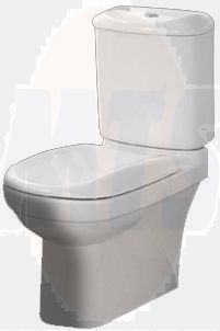 Twyford Envy  Seat & Cover  Top Fix Hinges NV7855WH  5024959288727