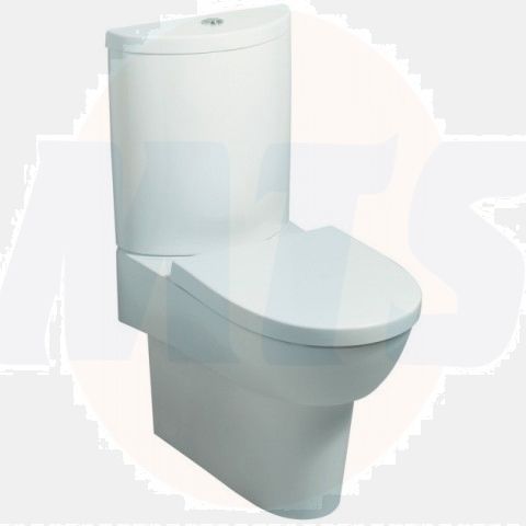 Twyford Flow Toilet seat with Chrome Seat Hinges Soft Close FW7851WH
