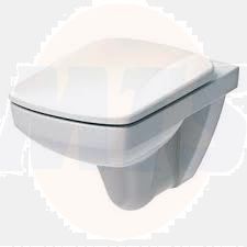 Twyford Seat E100 SQUARE TOILET SEAT AND COVER, METAL BOTTOM FIX HINGE E17816WH