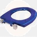 Twyford Toilet seat ring With stainless steel top fix hinges and stability buffers Blue AV7861BE