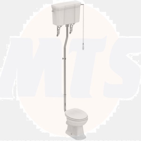 Ideal Standard  Waverley High level cistern pack including chrome flushpipe and ornate brackets  U470701
