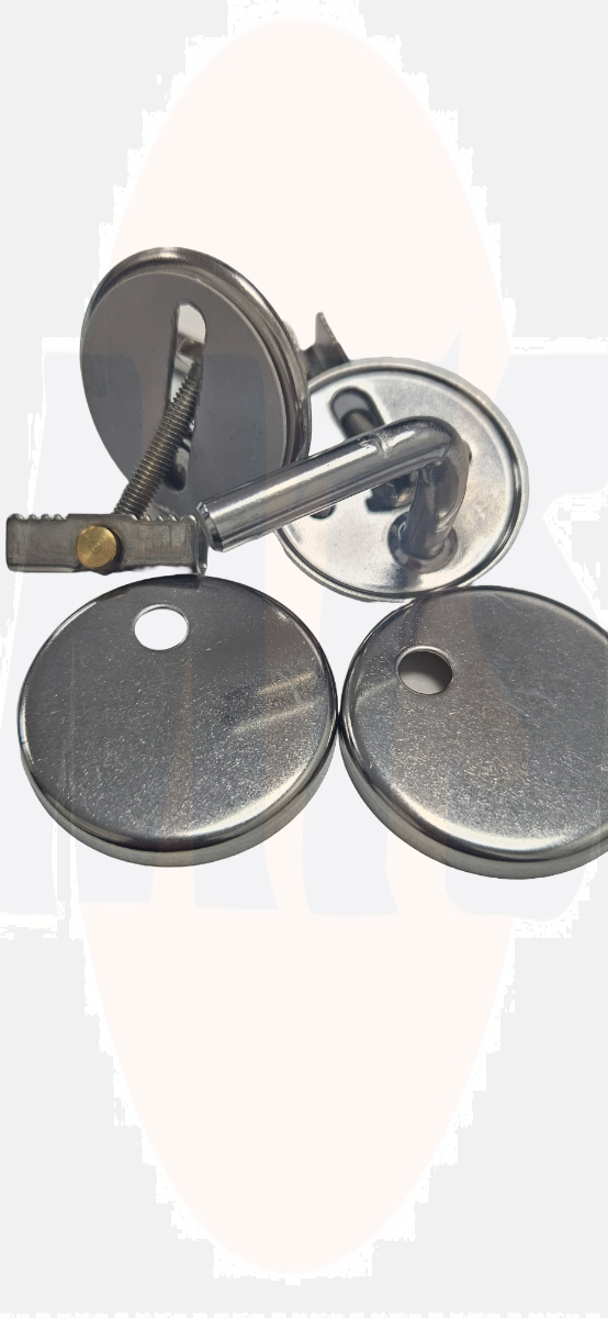 Universal top fix hinges in chrome