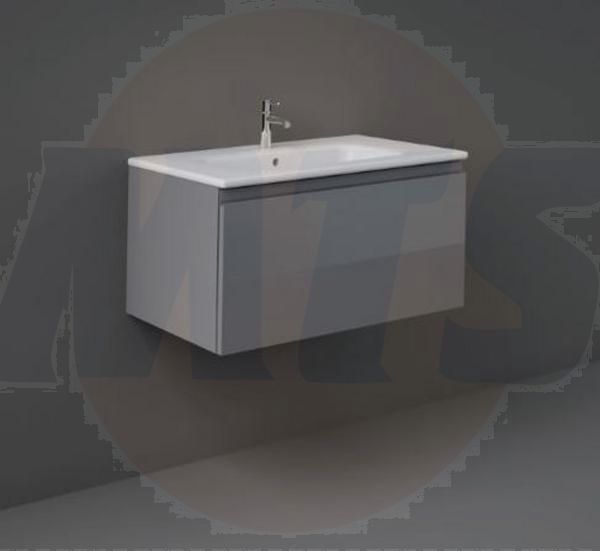 RAK Joy Uno Wh 1 Drawer Vanity 80Cm In Urban Grey UNOWH080UGY Bathroomsuites