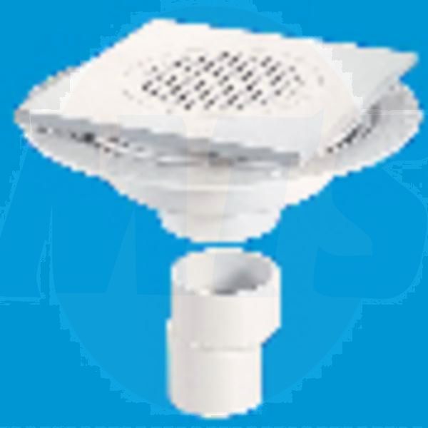 McAlp USG2T6WH Untrapped Shwr Gully 2in Ver.Outlet