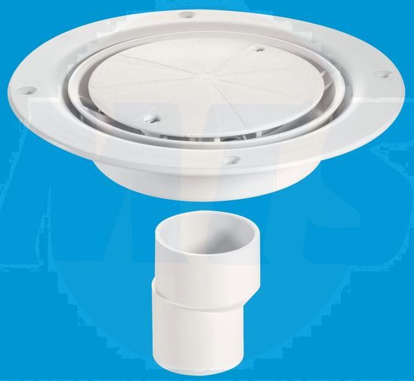 McAlp USG2-WH Untrapped Shower Gully (Sheetfl) USG2WH Bathroomsuites