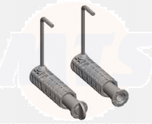 V-Fit mounting kit , 135 mm 310892 wall hung Pan Fixings-Fittings for Hung a wall hung Pan secured onto the wall 310892 / 8693405495636