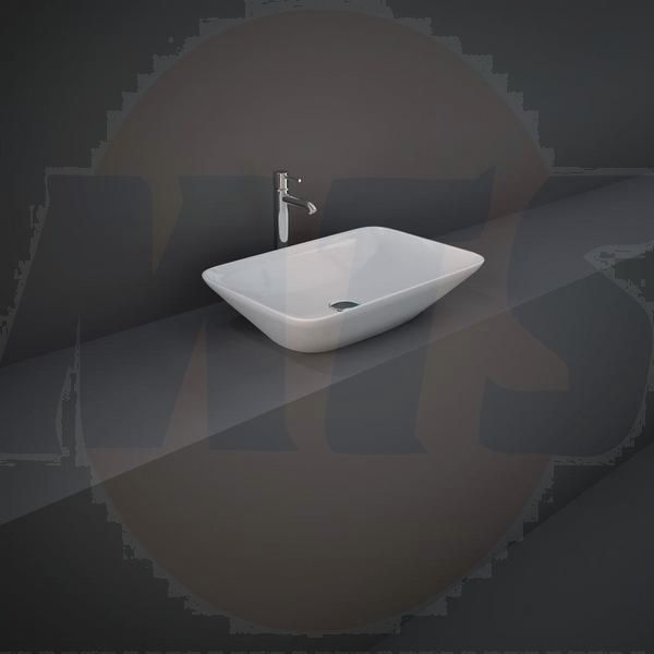 RAK Variant Rectangular Counter Top Wash Bsn 55Cm VARCT55500AWHA Bathroomsuites