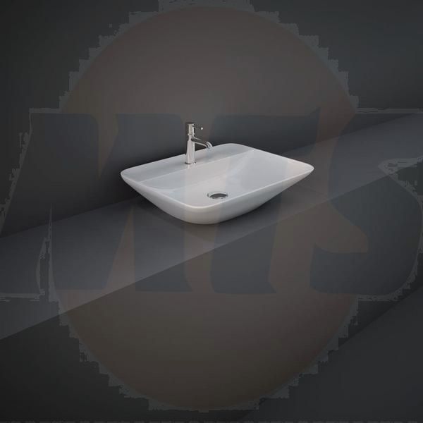 RAK Variant Rectangle Countertop Wash Bsn 55Cm 1Th VARCT55501AWHA Bathroomsuites