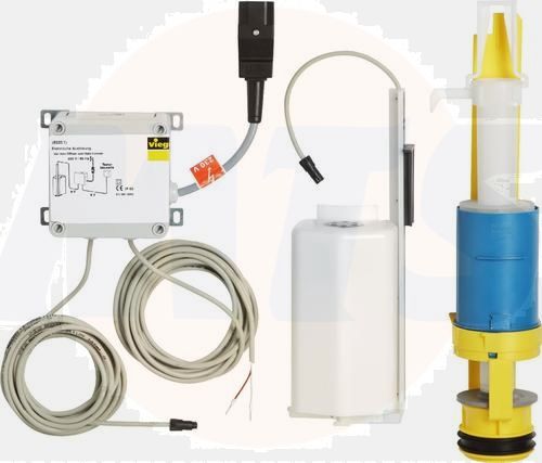  Viega WC flushing mechanism 8320.3 - Toilet flushing solution toilet flushing electronic Viega Electric release 8320.3 in 230V with push button