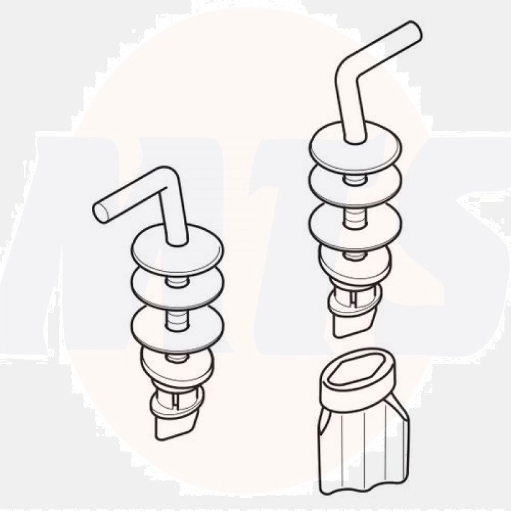 Villeroy and Boch O.novo 92241561 set of hard chrome hinges