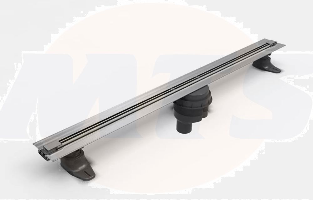 Vitra DK100 090 Rectangular Thin-cut Shower Drain Upright Siphon, 90 cm, Polished 59980128000