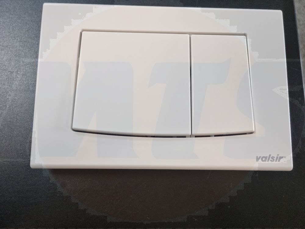 Valsir Flush Plate VS0872501
Correlated with counterplate
Plastic material
White color finish
Plate size 245x165 mm