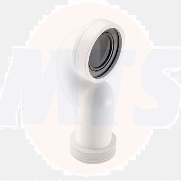 McAlpine WC-CONQ WC Conn 4″/110mm 90° Space Saving Bend Adjustable Length Rigid WC Connector