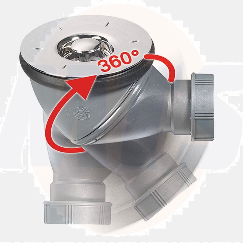 Wirquin 34210101 50mm James Shower Waste & Grid CP