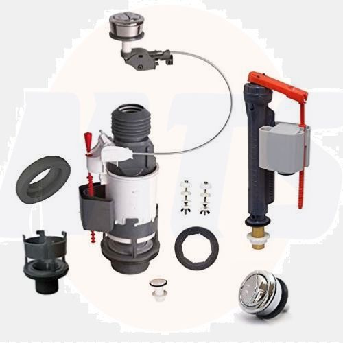 Wirquin Pro Jollyflush Universal Brass Bagged Kit Dual Flush Cistern Valve 10120269