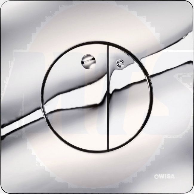 Wisa Gaia flush plate Dual flush Plate in gloss chrome 8050417051