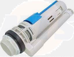 yellow and blue flush valve