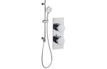 Round Shower Pack 8 - Sphere Slim Plate Single Outlet & Riser Kit DICMP0068