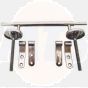 Duravit 0061601000 Hinge set for toilet seat without soft-close, stainless steel