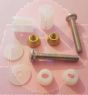 Replacement expansion screw kit for wc seats, consisting of screw, expander and conical nut. 080944