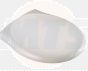 Carrara and Matta Real toilet seat with cover wrap hinges White/Stainless Steel 100580000