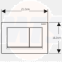 Geberit 115.080.16.1 Flushplate Omega30 Dual Flush 115080161