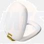 Vitra Plural Toilet Seat  Gold Color Metal Hinged  Soft Close  Easily Removable  White 126-003-019