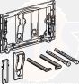 Geberit mounting frame complete with distance bolts and pusher bars for flush plates Sigma 10, Sigma 20, Sigma 50, Samba, Twist, Bolero, 24187300 Geberit 