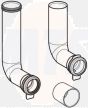 Geberit Duofix 243.872.00.1 Set of flush bends for Geberit Duofix up to width 42.5 cm