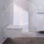 Geberit Smyle Square set of wall-hung WC, washdown, shrouded, Rimfree, with WC seat, overlapping lid: white  500.683.00.2