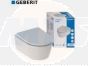 Geberit iCon set of wall-hung WC, washdown, small projection, shrouded, Rimfree, with WC seat: T=49cm, white  500.814.00.1