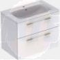 Selnova Square 80 cm Slim Basin & Two Drawer Vanity Unit, White  501.240.00.1