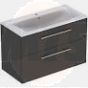 Selnova Square 100 cm Slim Basin & Two Drawer Vanity Unit, Lava  501.245.00.1