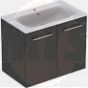 Selnova Square 80 cm Slim Basin & Two Door Vanity Unit, Lava 501.257.00.1