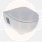Geberit Selnova set of wall-hung WC, washdown, semi-shrouded, Rimfree, with WC seat: T=53cm, white  501.750.00.1