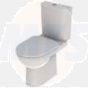 Geberit Selnova set of floor-standing WC with close-coupled exposed cistern, horizontal outlet, semi-shrouded, with WC seat: white  501.754.00.6