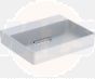Geberit ONE lay-on washbasin, horizontal outlet: B=50cm, T=41cm, Tap hole=without, Overflow=without, white / KeraTect, glossy white   505.023.00.1