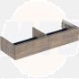 Geberit ONE cabinet for washbasin, with two drawers: Washbasin width=135cm, H=26.6cm, T=47cm, hickory / wood-textured melamine  505.076.00.6
