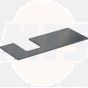Geberit ONE washtop, left cut-out, stoneware, for lay-on washbasin, bowl shape: B=120cm, H=2cm, T=47cm, marble look black / matt  505.125.00.2
