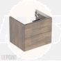Geberit ONE cabinet for washbasin, with two drawers: Washbasin width=60cm, H=50.4cm, T=47cm, hickory / wood-textured melamine  505.261.00.6