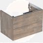 Geberit ONE cabinet for washbasin, with two drawers: Washbasin width=75cm, H=50.4cm, T=47cm, hickory / wood-textured melamine  505.262.00.6