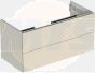 Geberit ONE cabinet for washbasin, with two drawers: Washbasin width=105cm, H=50.4cm, T=47cm, sand grey / high-gloss coated  505.264.00.4